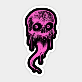 Licking Skull Sticker